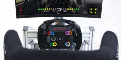 lemans simulator, bil simulator, indslag til messestand