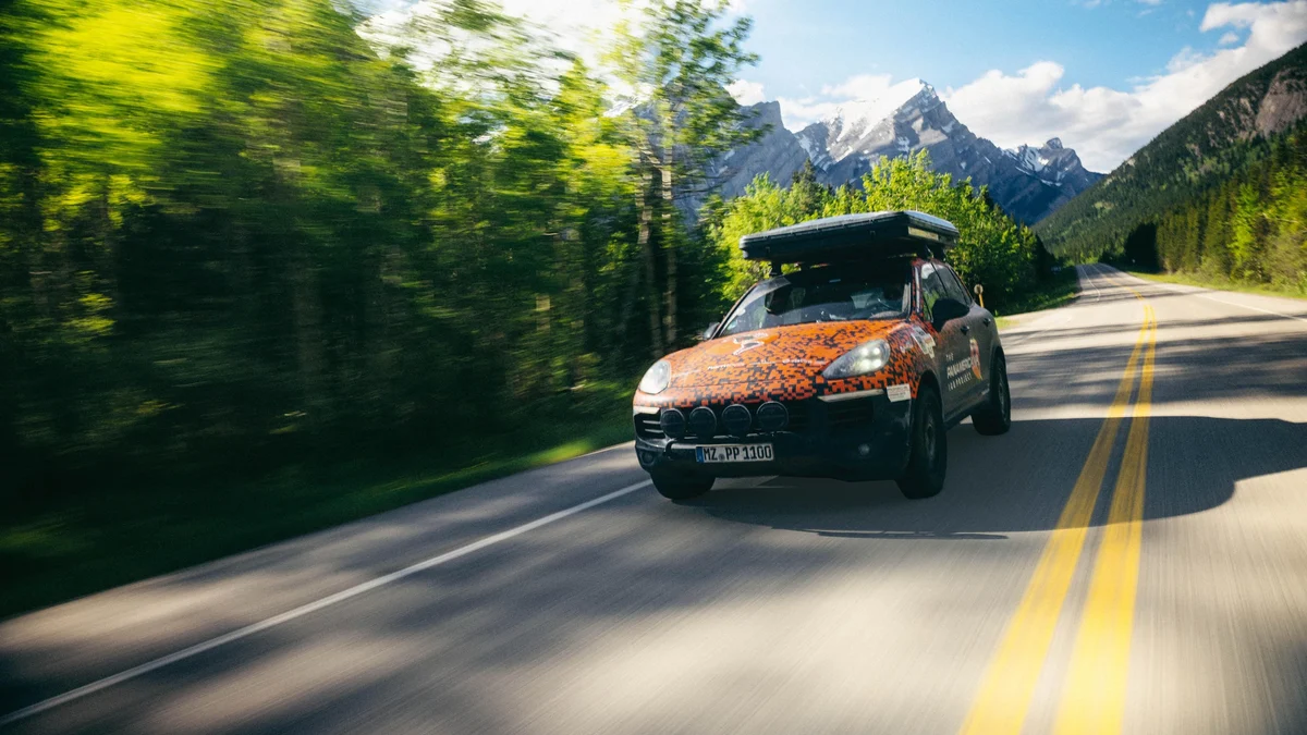 Porsche Cayenne kørte næsten 41 800 kilometer fra Argentina til Alaska